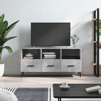 Mueble de TV madera contrachapada 102x36x50 cm, Mueble de Salon, Mueble TV, Mueble Televisor, Mesa de TV, Gris hormigón