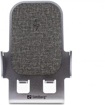 Cargador Inalámbrico Rápido Sandberg 15W para Smartphone Gris
