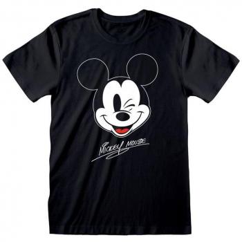 Camiseta Disney Mickey & Friends - Mickey Face - Talla XL - Color Negro - Para Hombre