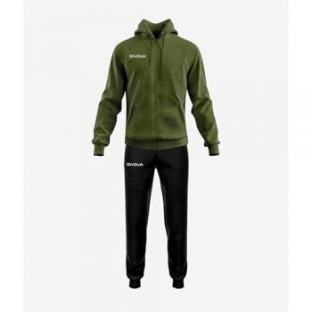 Givova Chándal King Polarfleece Unisexo Verde Militar/Negro