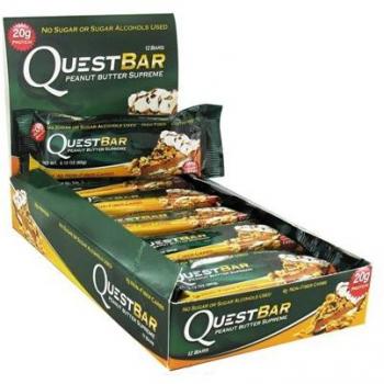 Quest Nutrition Peanut Butter Supreme Quest Bar Protein Bar - Pack of 12 Bars