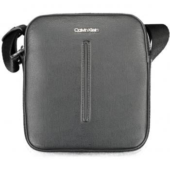 Calvin Klein Elegant Black Messenger Shoulder Bag with Logo Detail