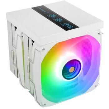 Disipador CPU Mars Gaming MCPU-LCDPRO 380W TDP Doble Torre 8 Heatpipes 2 Ventiladores 120mm Pantalla LCD XL Iluminación ARGB Blanco
