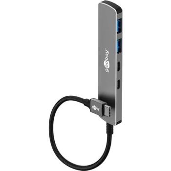 Concentrador USB-C Slim 4 Puertos 5 Gbit/s con USB-A y USB-C, Docking Station Compacto