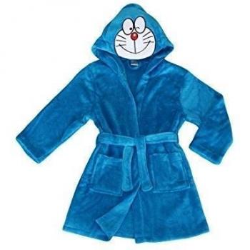 Mia Cossotta Toller Albornoz infantil de microfibra Biberon con animales de capucha, bolsillos y cinturón Hase/türkis 122/128 cm