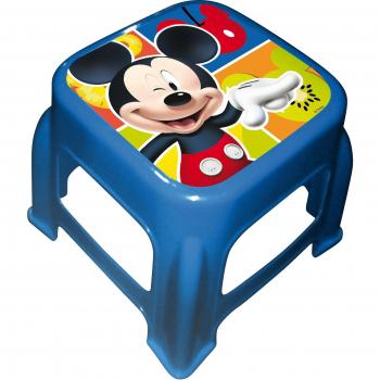 Mickey Mouse - Taburete de plástico, 23 x 23 x 21 cm