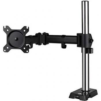 Arctic Z1 Gen 3 Pro Single Monitor Arm with 4-Port USB Hub, Supports up to 43 Monitors / 49 Ultrawide, Features 180° Swivel and 360° Rotation - Matt Black