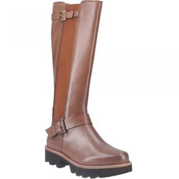 Pod Aleena Women's Tan Leather and Textile Ankle Boots