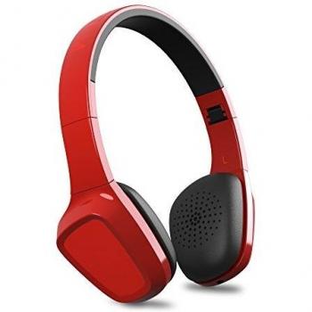 Auriculares Energy Sistem 1 Bluetooth con Micrófono y Control de Llamadas, Batería Recargable, Ultraligeros, Diadema Ajustable y Almohadillas Rotativas - Rojo