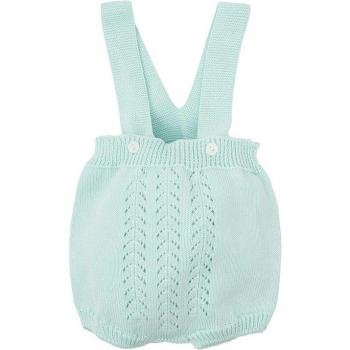 Conjunto de short y cubrepañal para bebé niño en color verde