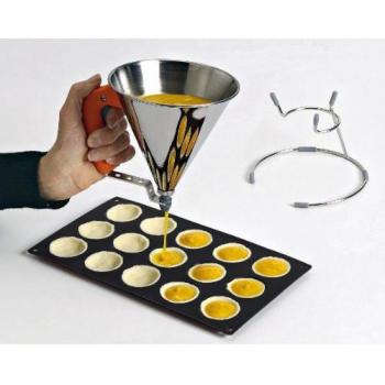Mini Entonnoir a Pistón Automático De Buyer Ø 15 cm - 0,8 L - Gris y Naranja
