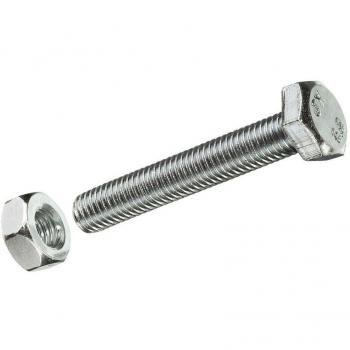 Caja L 50 Unidades Tornillo Métrica Cabeza Hexagonal + Tuerca Cinc M 6x16mm - Alta Calidad