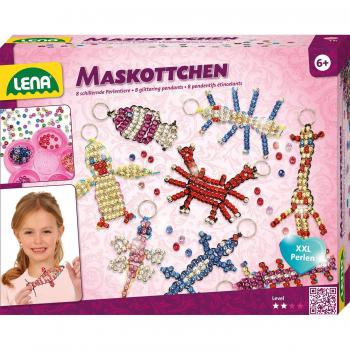Set de Manualidades Mascota Grande LENA con 740 Perlas y 8 Llaveros, A partir de 6 años