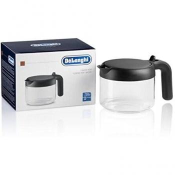 Jarra de cristal De'Longhi DLSC021 - Para 6 tazas de café, Color Transparente/Negro