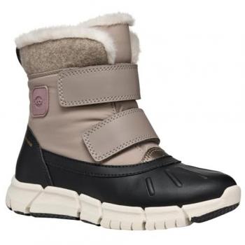 Botas de nieve Geox Flexyper Abx para niña en color beige oscuro/negro