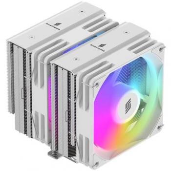Disipador de CPU Silentware Titan RGB Blanco, 6 Heatpipes, 2x 120mm PWM ARGB, Compatible con LGA 115X/1200/1700/1851/AM4/AM5