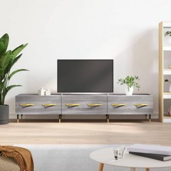 Soporte para TV de madera multicapa gris Sonoma 150x36x30 cm