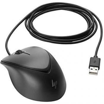HP Ratón Premium con Conexión USB, Ambidextro, Tecnología Láser, 1200 DPI, Peso de 85g en Color Negro