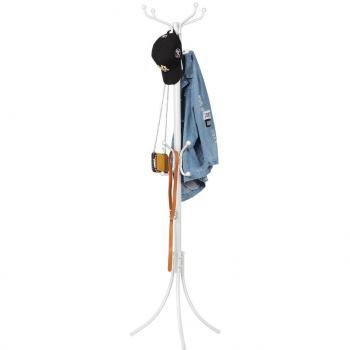 LANGRIA Perchero de Pie Metálico Tipo Árbol Acabado Elegante 16 Ganchos para Colgar Abrigos Chaquetas Accesorios para Pasillo Entrada Habitación Vestíbulo Oficina