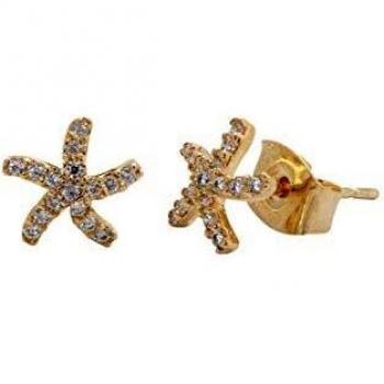 VIDAL & VIDAL Pendientes Oro 18 Ktes Estrella Circonitas