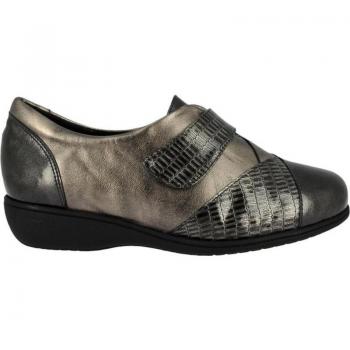 Zapatos para mujer Doctor Cutillas modelo 53574 en color gris con velcro, diseñados para plantillas, ideales para invierno, de la marca D`CUTILLAS