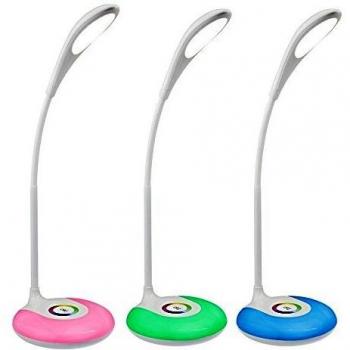 Lámpara LED Portátil Majestic LL-401 con Luz Multicolor Regulable y Brazo Flexible, Batería Interna Recargable