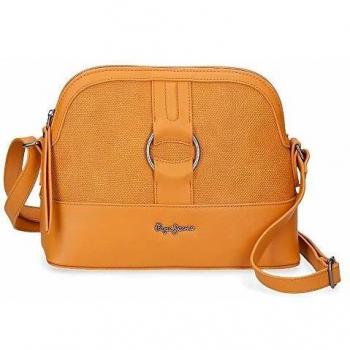 Pepe Jeans Daphne Bandolera Amarillo 26x20x10 cms Piel Sintética