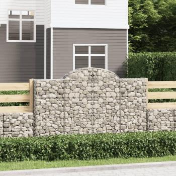Cestas de Gaviones VidaXL 15 uds Forma de Arco Hierro Dimensiones 200 x 30 x 40/60 cm, 200 x 30 x 60/80 cm, 200 x 30 x 80