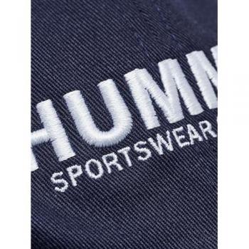 Gorra Hummel Legacy Core negra y blanca, modelo 221944-7666