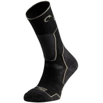 Calcetines de montaña Lurbel Malvina Five, unisex, color negro/sottobosco, talla XL (45/47), fabricados en lana, sin costuras, transpirables y anti-olor, ideales para outdoor y