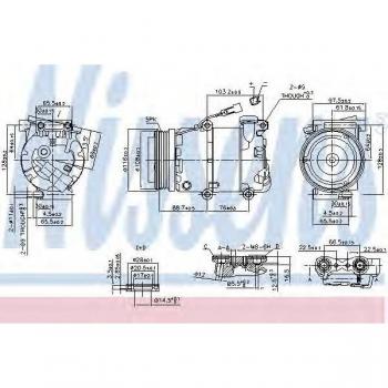 Compresor de aire acondicionado NISSENS 89234
