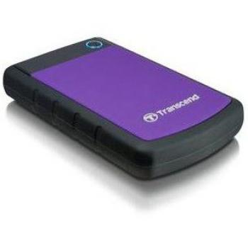 Transcend TS1TSJ25H3P Disco Duro Externo 1TB Negro y Púrpura, USB 3.0, Portátil