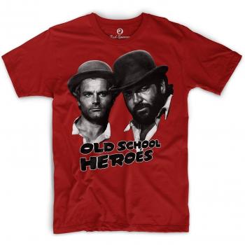 Bud Spencer - Camiseta Old School Heroes – Rojo