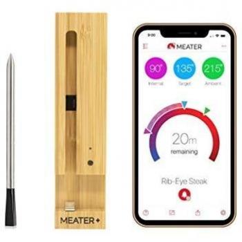 MEATER Plus | 50m Long Range Smart Wireless Meat Thermometer for The Oven Grill Kitchen BBQ Smoker Rotisserie with Bluetooth and WiFi Digital Connectivity