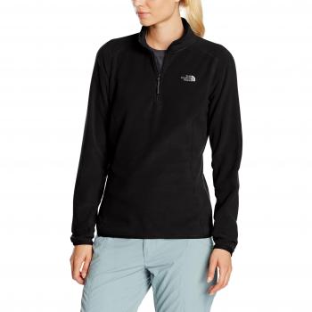North Face 100 Glacier 1/4 Zip - Sudadera para mujer, color negro