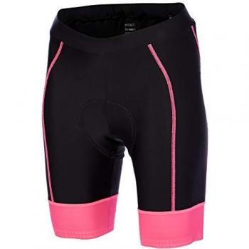 Briko Ultralight Lady Short Culotte Ciclismo Mujer, Black Pink, L