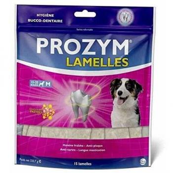 Prozym en láminas snacks dentales para perros - para perros medianos (15 - 25 kg), 15 piezas