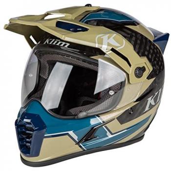 KLIM Casco de motocross Krios Pro - Aventura Oliva, Negro Marrón (3XL)
