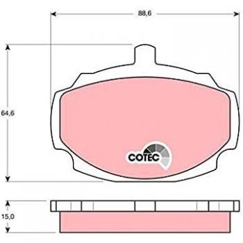 Juego de pastillas de freno TRW GDB331, Pastillas de Frenos, alta calidad, diseño optimizado para una mejor frenada, bajo nivel de ruido, larga durabilidad y resistencia al desgaste