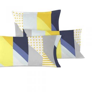 Funda Almohada Geo Dot Multicolor 60x60 cm, 100% Algodón, Calidad de 150 TC, Fabricado en España