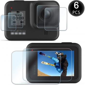 Protector de Pantalla de Vidrio Templado para Lente GoPro Hero 8, Película Protectora para Cámara de Acción
