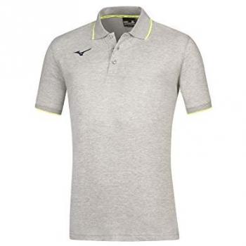 Mizuno Unisex Short Sleeve Kids Polo Shirt - Gray, Size 10 Years