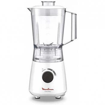 Moulinex Blendeo LM2A0110 Batidora de vaso de 400 W, cuchillas de precisión, vaso de plástico muy ligero, libre de BPA, 3 modos de batido