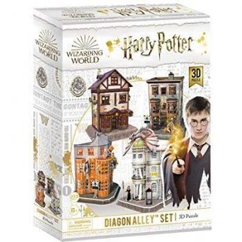 World Brands- Harry Potter-Set del Callejón Diagón Puzzles 3D, Kit de Construcción, Multicolor