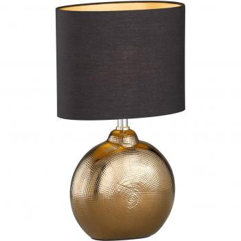 Kygo - Lámpara de mesa Foro, Bronce/negro, altura 39 cm