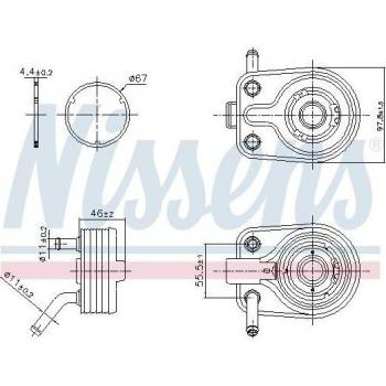 Enfriador de aceite NISSENS 91447