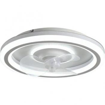 Ventilador de Techo Alan Blanco DC con Luz LED, Mando a Distancia y Aspas Desmontables Ø48cm