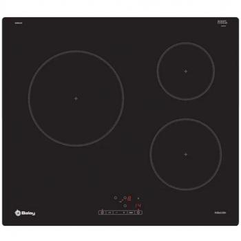 Balay 3EB864EN - Placa de inducción encastrable, 59.2 cm, 3 zonas de cocción, color negro