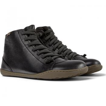 Camper Peu Calfskin Leather Women's Ankle Boots - Colour: Black