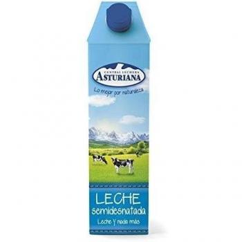 Central Lechera Asturiana - Leche UHT Semidesnatada 1000 ml - Pack de 6